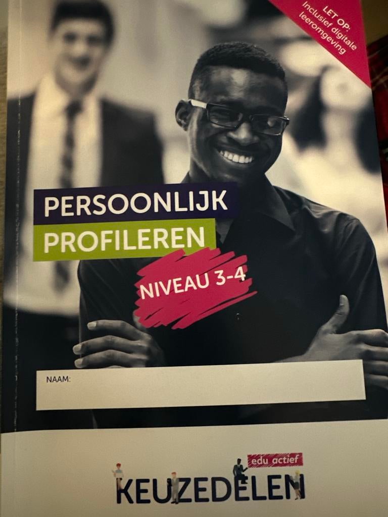 Keuzedeel Persoonlijk Profileren MBO Niveau 3 en 4, Boeken, Studieboeken en Cursussen, Ophalen of Verzenden, Zo goed als nieuw