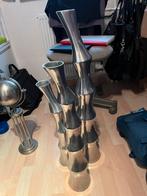 Hele mooie gegoten aluminium vazen complete set van 3 stuks, Huis en Inrichting, Overige materialen, Overige kleuren, Ophalen of Verzenden