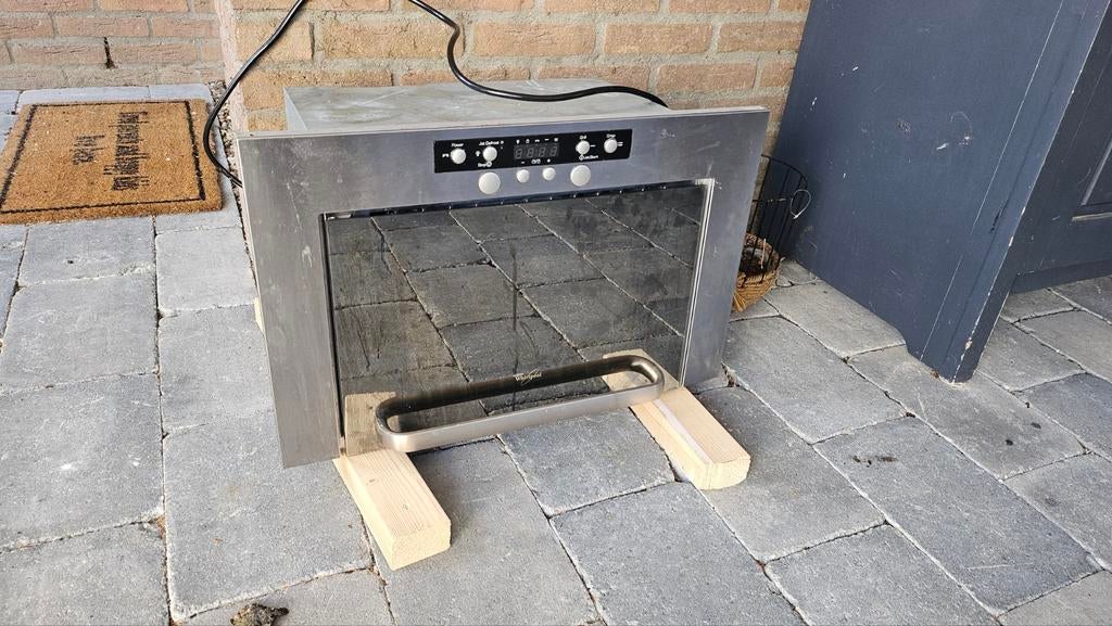 Whirlpool combi magnetron inbouw RVS 59.5x38, Ophalen