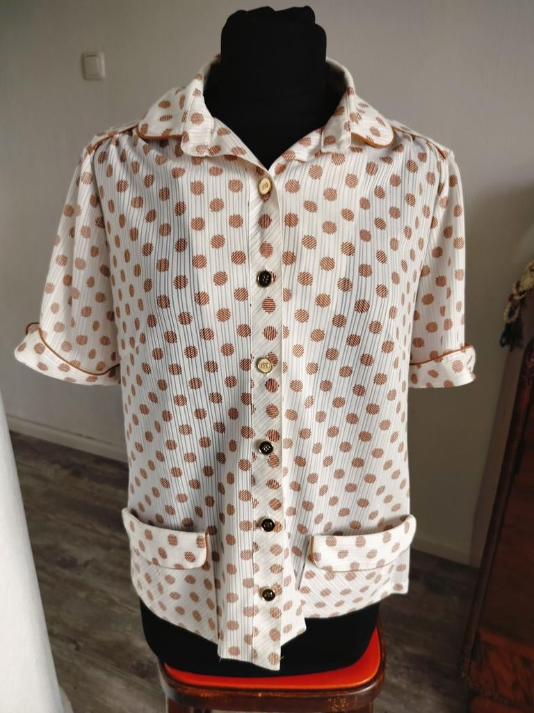 Vintage polkadot blouse, Kleding | Dames, Ophalen of Verzenden