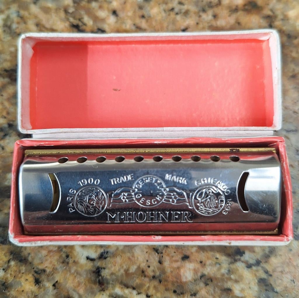 M. Hohners PUCK Mondharmonica, Muziek en Instrumenten, Blaasinstrumenten | Mondharmonica's, Ophalen, Zo goed als nieuw, Overige typen