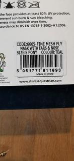 Vliegenmasker shires 6665 maat pony, Uk, Ophalen of Verzenden, Shires, Uk