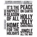 SA Tim Holtz AliExpress Clear Stamps Bold Tidings 3 #420, Verzenden, Nieuw, Clearstamp