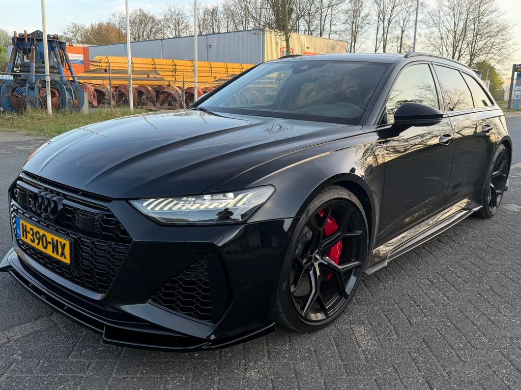 Audi RS6 C8 TFSI Quattro 600pk 2019 Maxton/Pano/Keramische/, Auto's, Automaat, 600 pk, Zwart, Leder