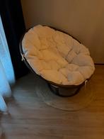 Comfortabele Papasan Stoel met Kussen, Ophalen, Gebruikt, Bruin, Riet of Rotan