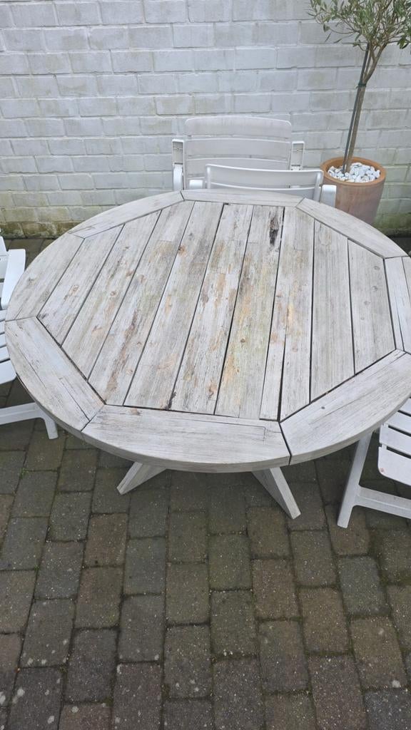 Gratis ronde tuintafel, Ophalen, Gebruikt, Rond, Kunststof