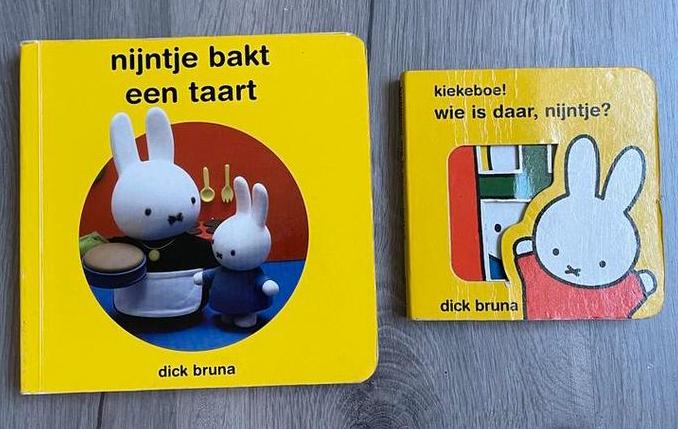 2 mooie Nijntje boeken: Nijntje bakt een taart & Kiekeboe!, Ophalen of Verzenden, Gelezen, Uitklap-, Voel- of Ontdekboek, 1 tot 2 jaar
