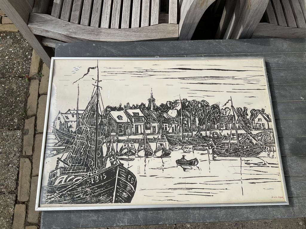 Mooi schip botter waarschijnlijk uit Elburg, Antiek en Kunst, Kunst | Schilderijen | Klassiek, Ophalen of Verzenden