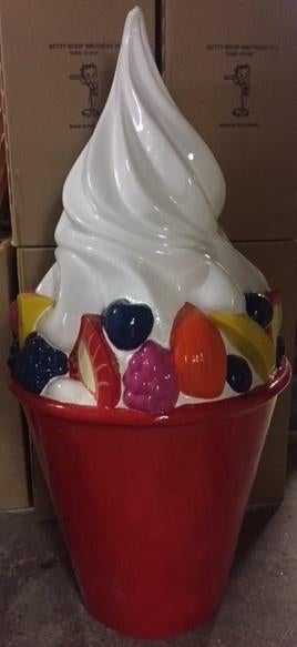 Frozen Yogurt ijsje 170 cm - frozenyogurt ijs van polyester, Ophalen, HorecaBeelden, Overige typen, Nieuw