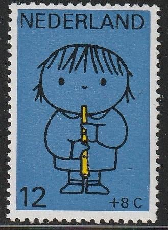 Nederland 1969 932 Kind 12c Blokfluit, Postfris, Postzegels en Munten, Postzegels | Nederland, Ophalen of Verzenden, Na 1940, Postfris
