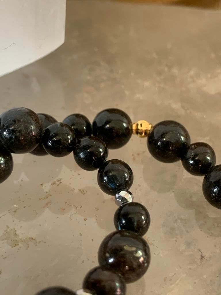 Nuummiet tovenaarssteen beschermt intuïtie power uniek, Ophalen of Verzenden, Nieuw, Zwart, Met edelsteen