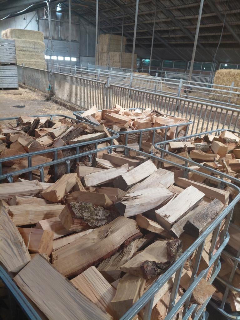 Haardhout in IBC-containers, Tuin en Terras, Minder dan 3 m³, Ophalen of Verzenden