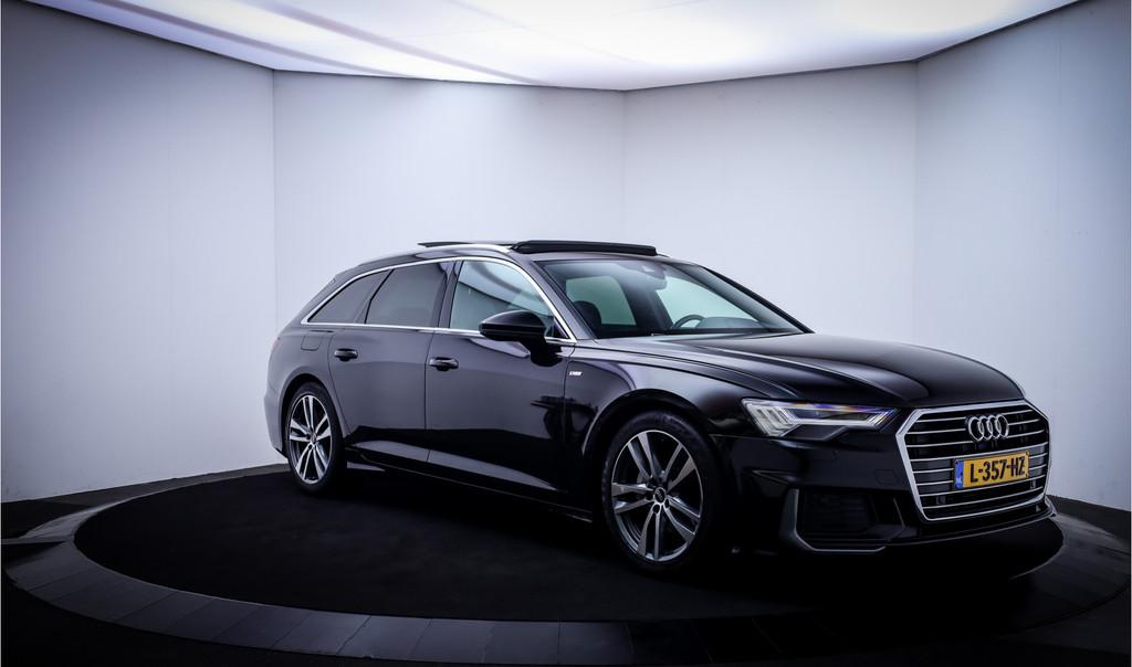 Audi A6 Avant 40TFSI S-Line dition PANO | FULL LED | VIRTUAL, 15 km/l, Gebruikt, Leder en Stof, Zwart