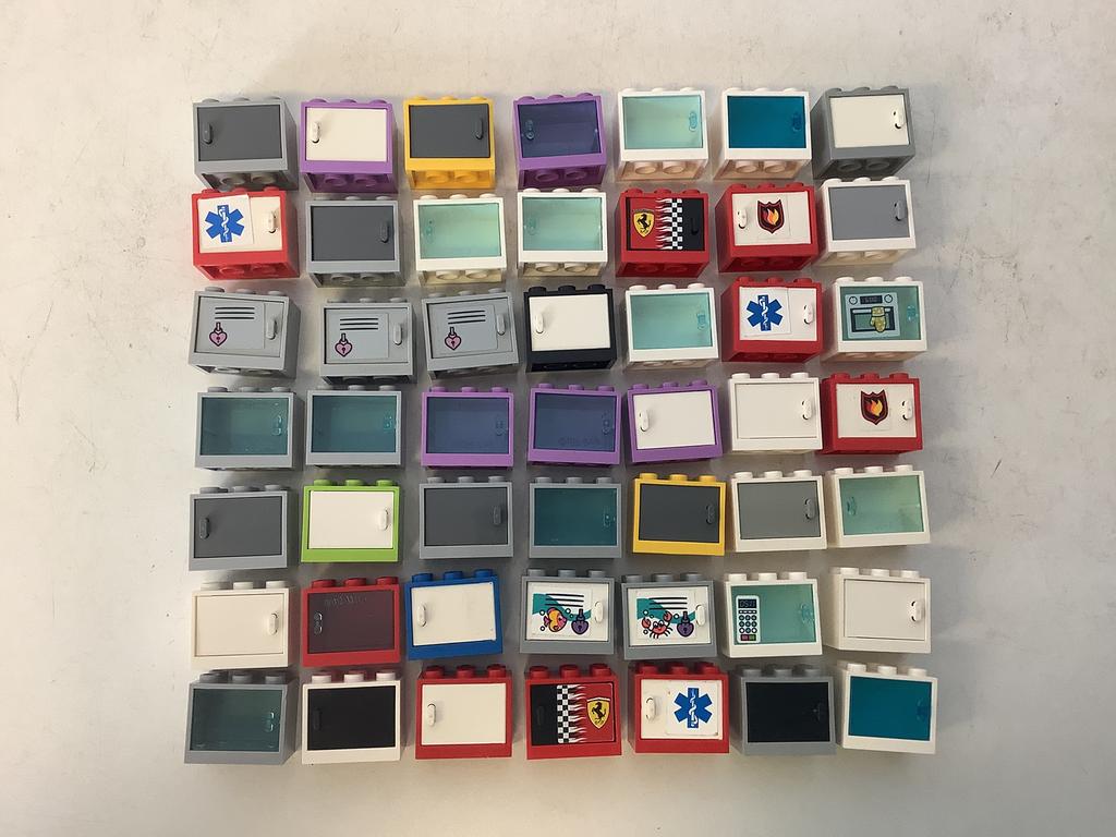 Lego kastjes met deur, Kinderen en Baby's, Speelgoed | Duplo en Lego, Ophalen of Verzenden, Gebruikt, Losse stenen, Lego