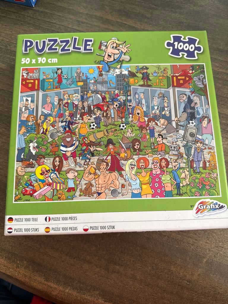 Grafix Puzzel 1000 stukjes - Drukke Stad, Ophalen of Verzenden, 500 t/m 1500 stukjes, Gebruikt, Legpuzzel