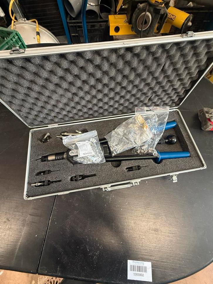 Blindklinktang set in koffer - Dejond Tubtara DFS 309.T, Doe-het-zelf en Verbouw, Gereedschap | Handgereedschap, Gebruikt, Ophalen of Verzenden