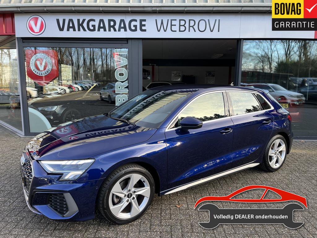 Audi A3 Sportback 35 TFSI 2x S-Line Edition B&O (bj 2021), 4 cilinders, Blauw, Origineel Nederlands, Bedrijf