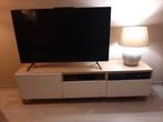 Tv-meubel wit met beuken, Ophalen, 25 tot 50 cm, 150 tot 200 cm, Minder dan 100 cm