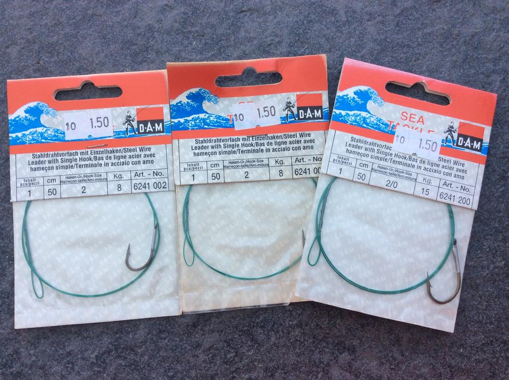 Onderlijnen Staaldraad met haak Europese makelij, Ophalen of Verzenden, Nieuw, Vislijn