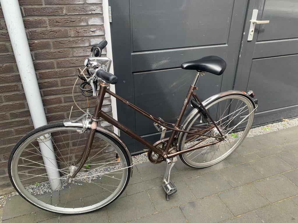 Roestbruine Gazelle fiets, Fietsen en Brommers, Ophalen, Terugtraprem, Versnellingen, Zo goed als nieuw
