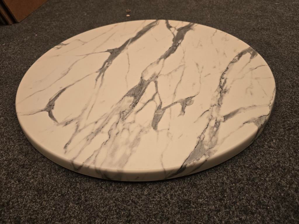 Ronde tafelbladen met marmerlook - Diverse maten, Ophalen, Overige materialen, Gebruikt, 50 tot 100 cm