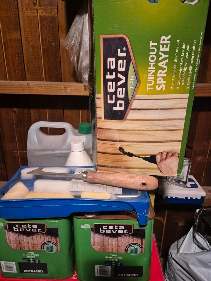 CetaBever Tuinhout Sprayer en Schutting Beits Antraciet, Doe-het-zelf en Verbouw, Verf, Beits en Lak, Beits, Ophalen of Verzenden