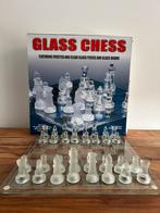 Glazen schaakspel, Een of twee spelers, Ophalen of Verzenden, Zo goed als nieuw