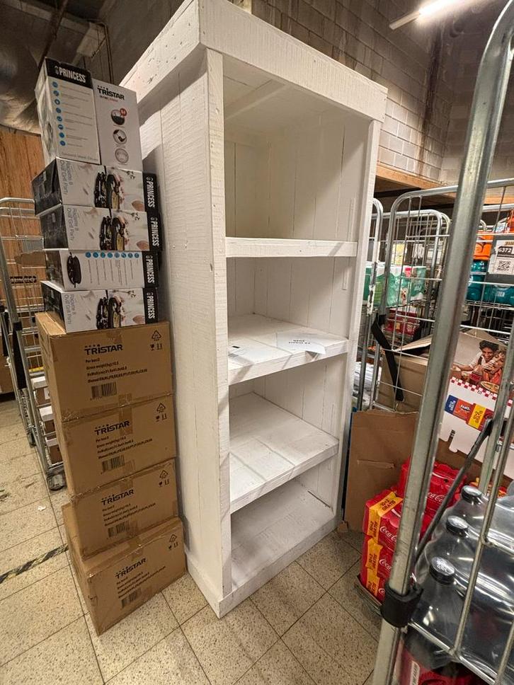 Grote diepe witte houten kast (gratis afhalen), Huis en Inrichting, Kasten | Overige, Gebruikt, Ophalen