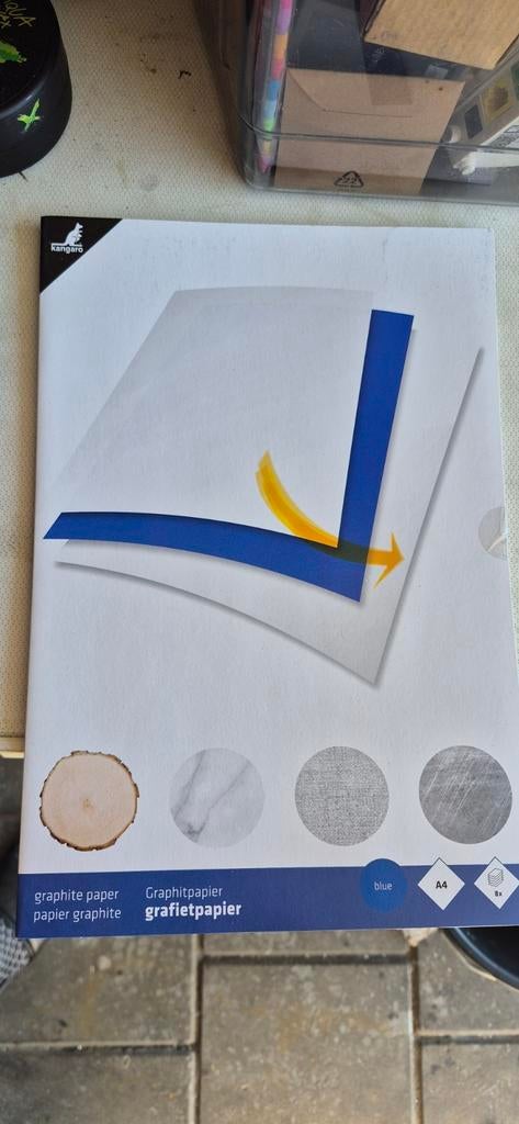 Graphitpapier A4 - 8 vellen - Nieuw, Hobby en Vrije tijd, Tekenen, Ophalen of Verzenden, Kangaro KTC BV, Info@kangaro.nl, Industrieweg 85 Zutphen