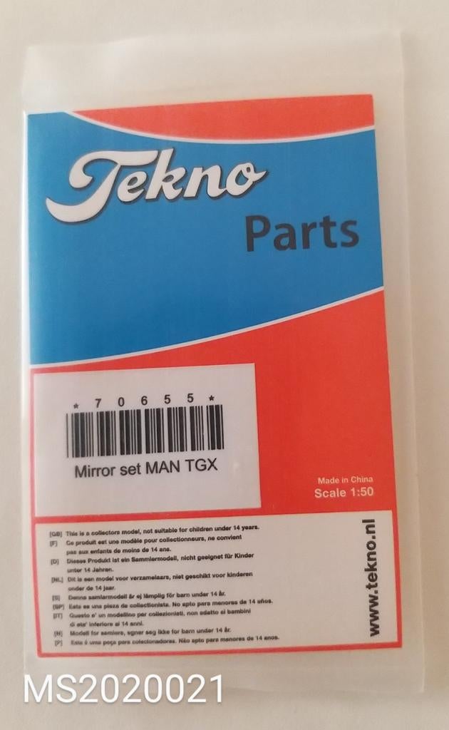 MAN TGX spiegelset, Hobby en Vrije tijd, Modelauto's | 1:50, Ophalen of Verzenden, Nieuw, Bus of Vrachtwagen, Tekno