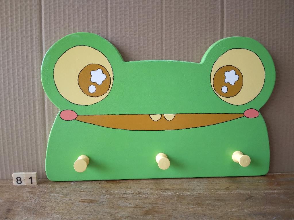 Kinderkapstok 81 Kikker, Kinderen en Baby's, Kinderkamer | Inrichting en Decoratie, Ophalen of Verzenden, Nieuw, Kapstokje