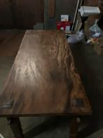 Teakhouten Tafel - Boerderij/Kasteel Stijl - 200x100cm, Huis en Inrichting, Tafels | Eettafels, Ophalen, Gebruikt, Teakhout, 200 cm of meer