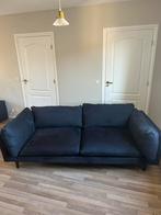 WOOOD 2,5 zits bank zwart suede - Zo goed als nieuw, Ophalen, Tweepersoons, Zo goed als nieuw, Rechte bank