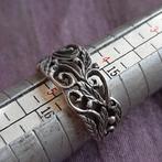 Bloemachtige Zilveren Ring Hoog Gehalte Zilver 925 Maat 15,5, Verzenden, Kleiner dan 17, Dame, Zilver