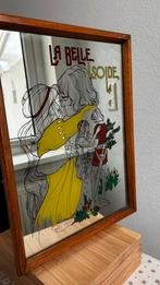 Vintage Art Nouveau, Jugendstil romantische spiegel, Antiek en Kunst, Ophalen of Verzenden, Ovaal, Minder dan 50 cm