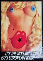 Rolling Stones - originele 1973 tourposter 61 x 91 cm. izgs, Ophalen, Zo goed als nieuw, Rechthoekig Staand, Muziek