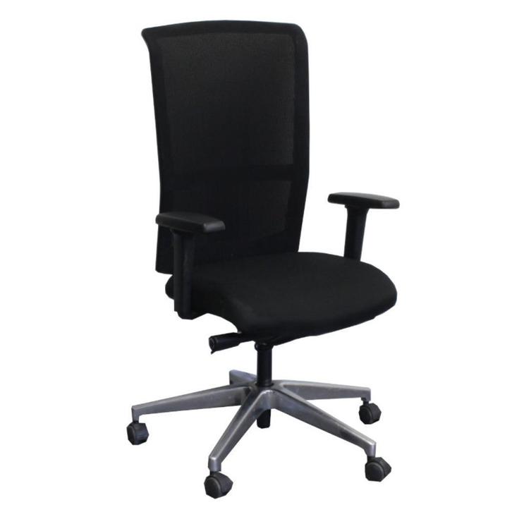 Interstuhl 174G Bureaustoel Zwart Chroom Netweave Smalle Arm, Huis en Inrichting, Bureaustoelen, Gebruikt, Bureaustoel, Zwart