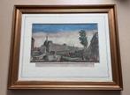Lithografie 18e eeuwse Vue d'Optique - Rotterdam Beursgebouw, Ophalen of Verzenden