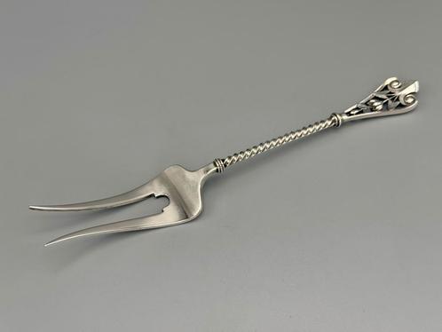 Zilveren vleesdienvork, Art Nouveau, van Kempen, 1903, Antiek en Kunst, Antiek | Goud en Zilver, Zilver, Ophalen of Verzenden