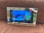 Wandlamp met dolfijnen en met geluid: bewegend water, Ophalen of Verzenden, Gebruikt, Metaal, Aquarium, dolfijnen, vissen, roterend, met geluid, water