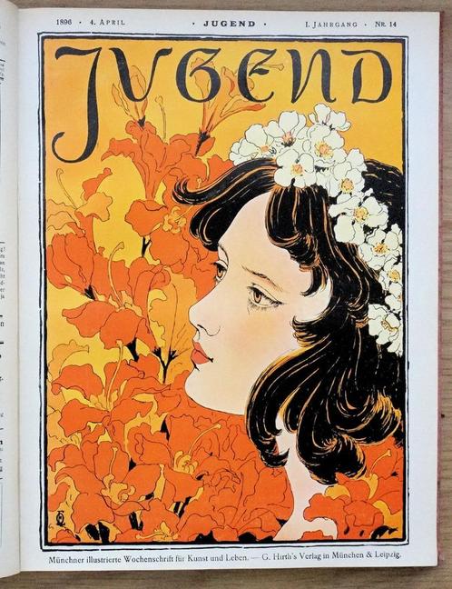 Jugend Jaargang 1896 (vol I en 2) Jugendstil Art Nouveau, Antiek en Kunst, Antiek | Boeken en Bijbels, Ophalen of Verzenden