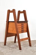 Vintage werkplaatsmeubel ladekast kastje eiken jaren 30