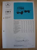 Mercedes 508 D Technische Specificatie folder 1979 CC – 508D, Ophalen, Mercedes, Zo goed als nieuw, Mercedes-Benz