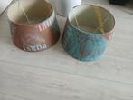 2 grote lampenkappen, modern, Bruin, Rond, Ophalen of Verzenden, Zo goed als nieuw
