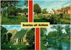 Ansichtkaart Achlum, 4-luik, dorpsbeelden, Verzamelen, Ansichtkaarten | Nederland, Ophalen of Verzenden, 1980 tot heden, Gelopen
