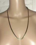Halsketting vintage platte zilveren slangenketting, Sieraden, Tassen en Uiterlijk, Kettingen, Verzenden, Zilver, Zilver, Verstelbaar