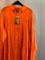 Nieuwe linnen overhemd, Nieuw, Oranje, Overige halswijdtes, Ophalen of Verzenden