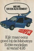 Retro reclame 1977 Mattel Mebetoys Alfa Romeo auto, Verzenden, Overige typen