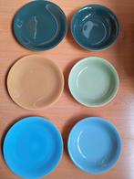 Borden (11 stuks) pastel jaren 50 Boch en Granit, Antiek en Kunst, Antiek | Servies los, Ophalen