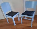 2 Stoelen oud model nieuwe kleur, blauw, Gebruikt, Twee, Blauw, Ophalen